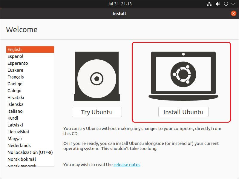 Install Ubuntu