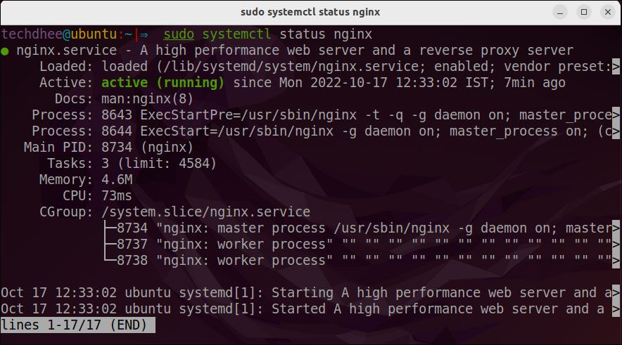 Install Nginx on Ubuntu 22.04