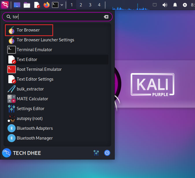 Tor Browser on Kali Linux 2023.1