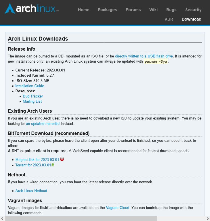 Download Arch Linux