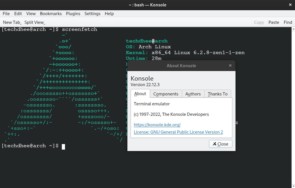 Konsole-Terminal-on-Arch-Linux